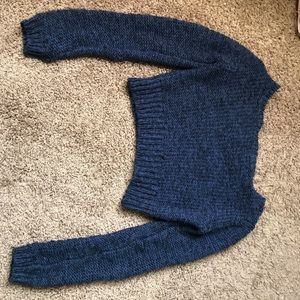 Cropped off the shoulder sweater